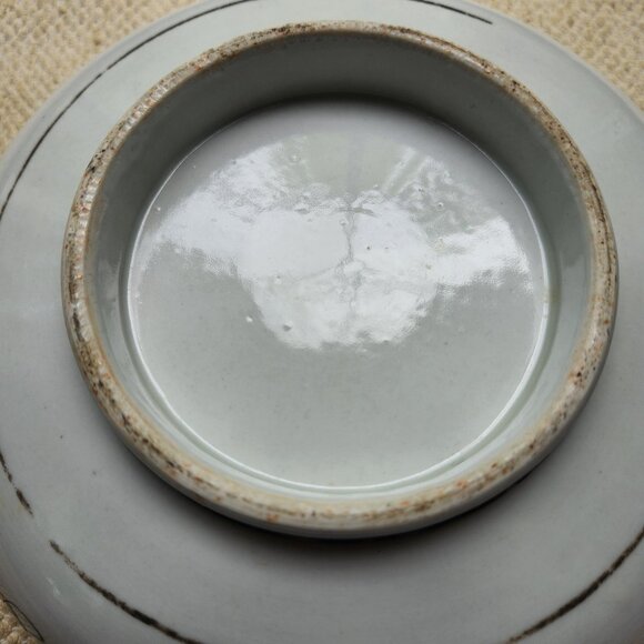 Chinese Famille Noir Porcelain Serving Bowl Birds of Paradise Flower Yellow Trim - Picture 5 of 10